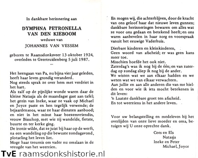 Dymphna Petronella van den Kieboom- Johannes van Vessem